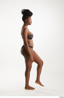 Dina Moses  1 side view underwear walking whole body…